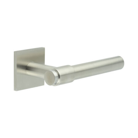 CR-103 Satin Stainless Steel  Fixed Dead Square Rose Door Handle