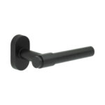 CR-103 Black Multi Point Oval Rose Door Handle