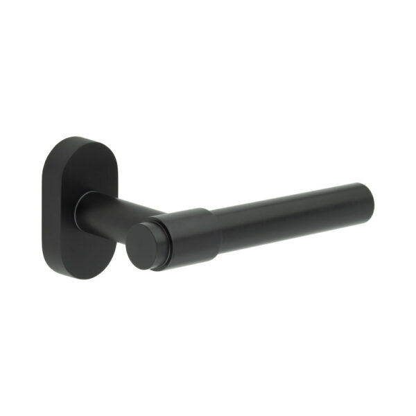 CR-103 Black Multi Point Oval Rose Door Handle