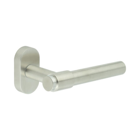 CR-103 Satin Stainless Steel Multi Point Oval Rose Door Handle