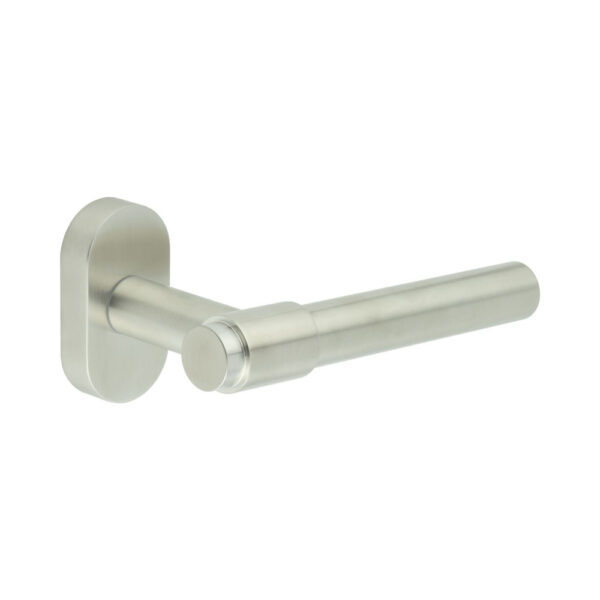 CR-103 Satin Stainless Steel Multi Point Oval Rose Door Handle
