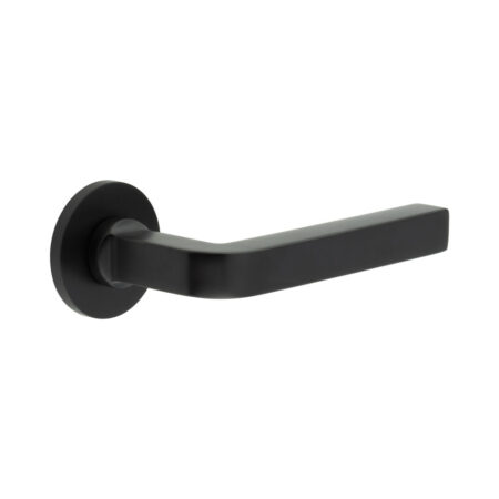 CR-104 Black Unsprung Round Rose Door Handle