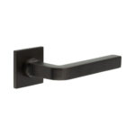 CR-104 Dark Bronze Sprung Square Rose Door Handle