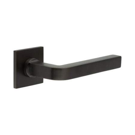 CR-104 Dark Bronze Sprung Square Rose Door Handle