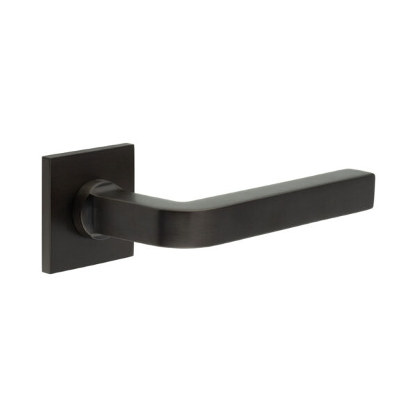 CR-104 Dark Bronze Fixed Dead Square Rose Door Handle