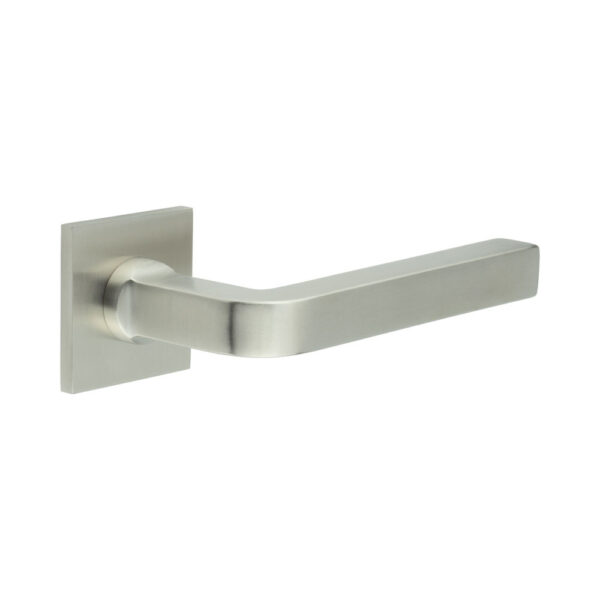 CR-104 Satin Stainless Steel  Fixed Dead Square Rose Door Handle