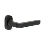 CR-104 Black Multi Point Oval Rose Door Handle