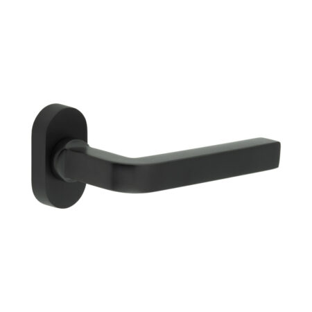 CR-104 Black Multi Point Oval Rose Door Handle