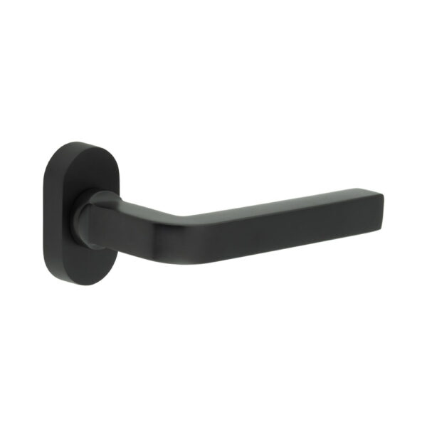 CR-104 Black Multi Point Oval Rose Door Handle