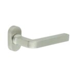 CR-104 Satin Stainless Steel Multi Point Oval Rose Door Handle