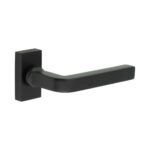 CR-104 Black Multi Point Rectangular Rose Door Handle