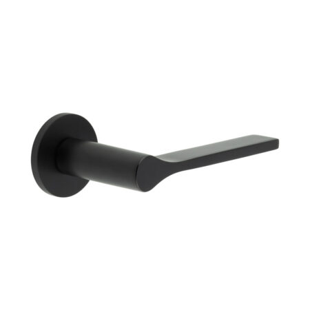 CR-105 Black Sprung Round Rose Door Handle