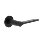 CR-105 Black Unsprung Round Rose Door Handle