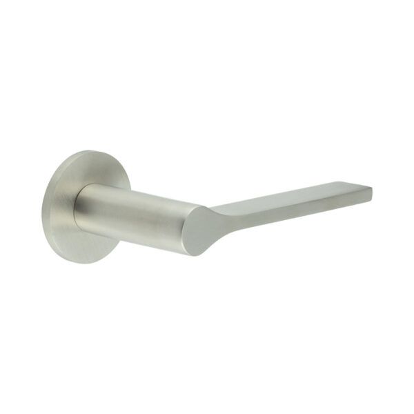 CR-105 Satin Stainless Steel  Fixed Dead Round Rose Door Handle