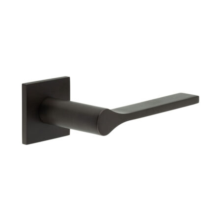 CR-105 Dark Bronze Sprung Square Rose Door Handle