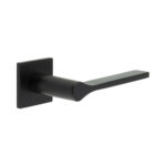 CR-105 Black Fixed Dead Square Rose Door Handle