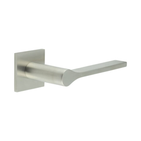 CR-105 Satin Stainless Steel  Fixed Dead Square Rose Door Handle