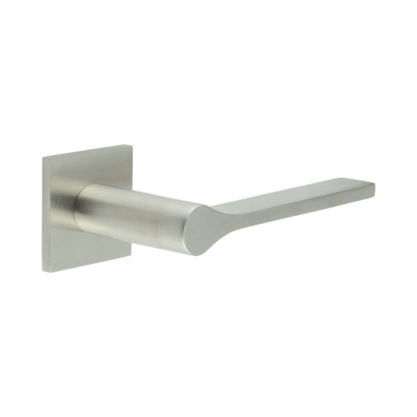CR-105 Satin Stainless Steel  Fixed Dead Square Rose Door Handle