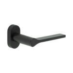 CR-105 Black Multi Point Oval Rose Door Handle
