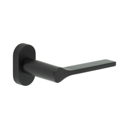 CR-105 Black Multi Point Oval Rose Door Handle