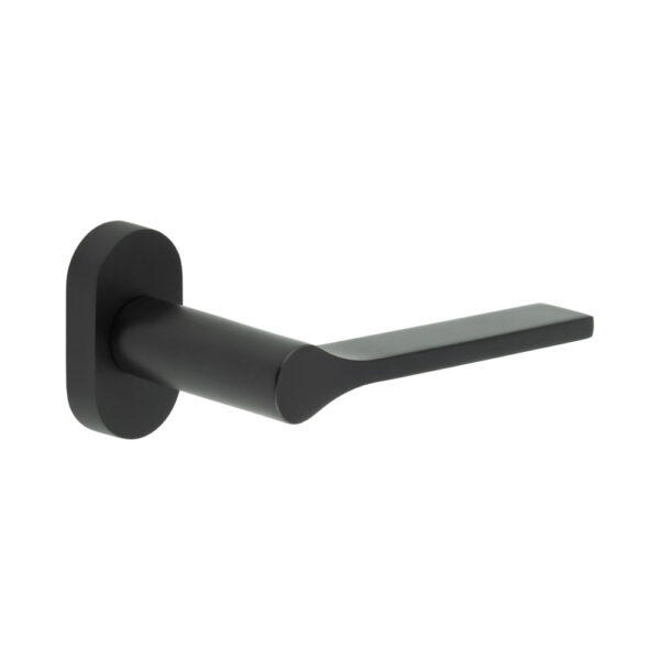 CR-105 Black Multi Point Oval Rose Door Handle