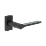 CR-105 Black Multi Point Rectangular Rose Door Handle