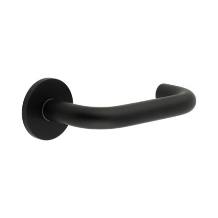 CR-106 Black Fixed Dead Round Rose Door Handle