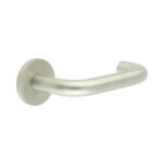 CR-106 Satin Stainless Steel  Fixed Dead Round Rose Door Handle