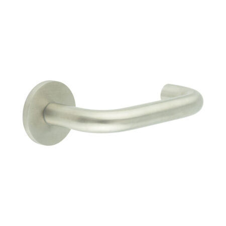 CR-106 Satin Stainless Steel  Fixed Dead Round Rose Door Handle
