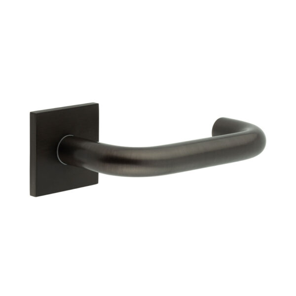 CR-106 Dark Bronze Sprung Square Rose Door Handle