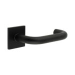 CR-106 Black Unsprung Square Rose Door Handle