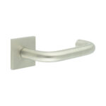 CR-106 Satin Stainless Steel  Fixed Dead Square Rose Door Handle