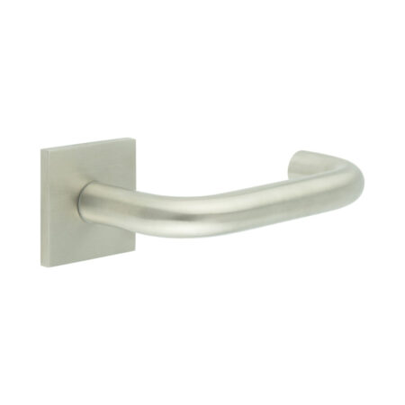 CR-106 Satin Stainless Steel  Fixed Dead Square Rose Door Handle