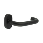 CR-106 Black Multi Point Oval Rose Door Handle