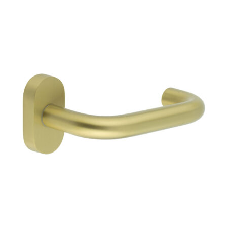 CR-106 Satin Brass Multi Point Oval Rose Door Handle