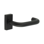 CR-106 Black Multi Point Rectangular Rose Door Handle