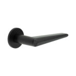 CR-107 Black Sprung Round Rose Door Handle