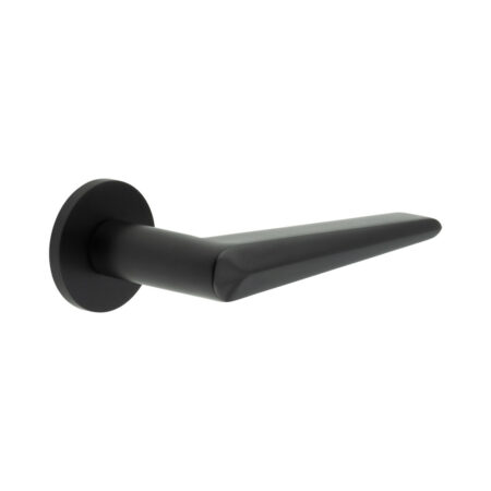 CR-107 Black Sprung Round Rose Door Handle