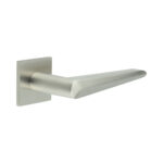 CR-107 Satin Stainless Steel  Sprung Square Rose Door Handle