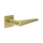 CR-107 Satin Brass Unsprung Square Rose Door Handle