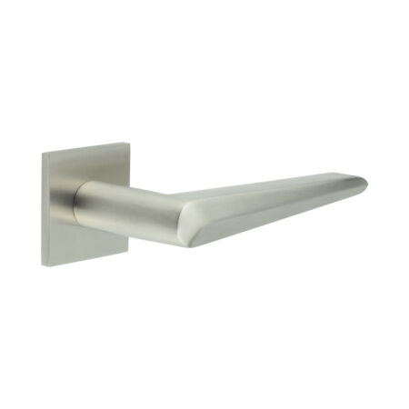 CR-107 Satin Stainless Steel  Unsprung Square Rose Door Handle