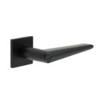 CR-107 Black Fixed Dead Square Rose Door Handle