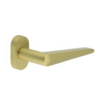 CR-107 Satin Brass Multi Point Oval Rose Door Handle