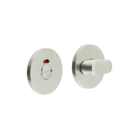 CR-801 Satin Stainless Steel Thumb Turn & Lock Round Rose w/ Indicator