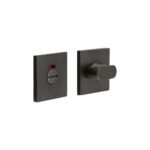 CR-801 Dark Bronze Thumb Turn & Lock Square Rose w/ Indicator