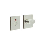 CR-801 Satin Stainless Steel Thumb Turn & Lock Square Rose w/ Indicator