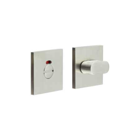 CR-801 Satin Stainless Steel Thumb Turn & Lock Square Rose w/ Indicator