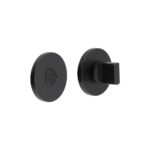 CR-802 Black Thumb Turn & Lock Round Rose