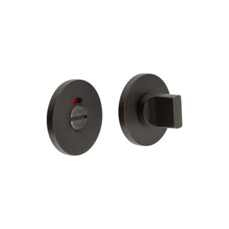 CR-802 Dark Bronze Thumb Turn & Lock Round Rose w/ Indicator