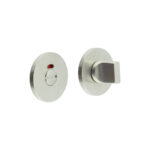 CR-802 Satin Stainless Steel Thumb Turn & Lock Round Rose w/ Indicator
